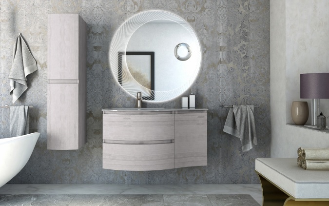 Мебель для ванной Cezares Vague 104 L rovere sbiancato фото 2