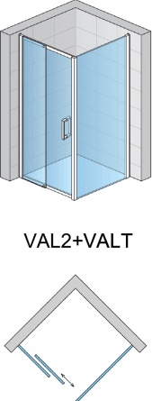 Душевой уголок SanSwiss Valea VAL2+VALT 120 фото 10