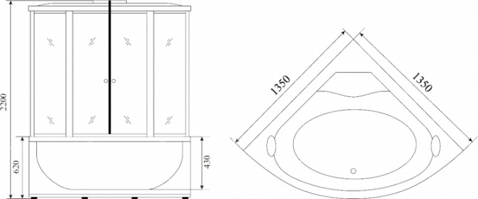 Душевой бокс Timo Lux T-7735 фото 6